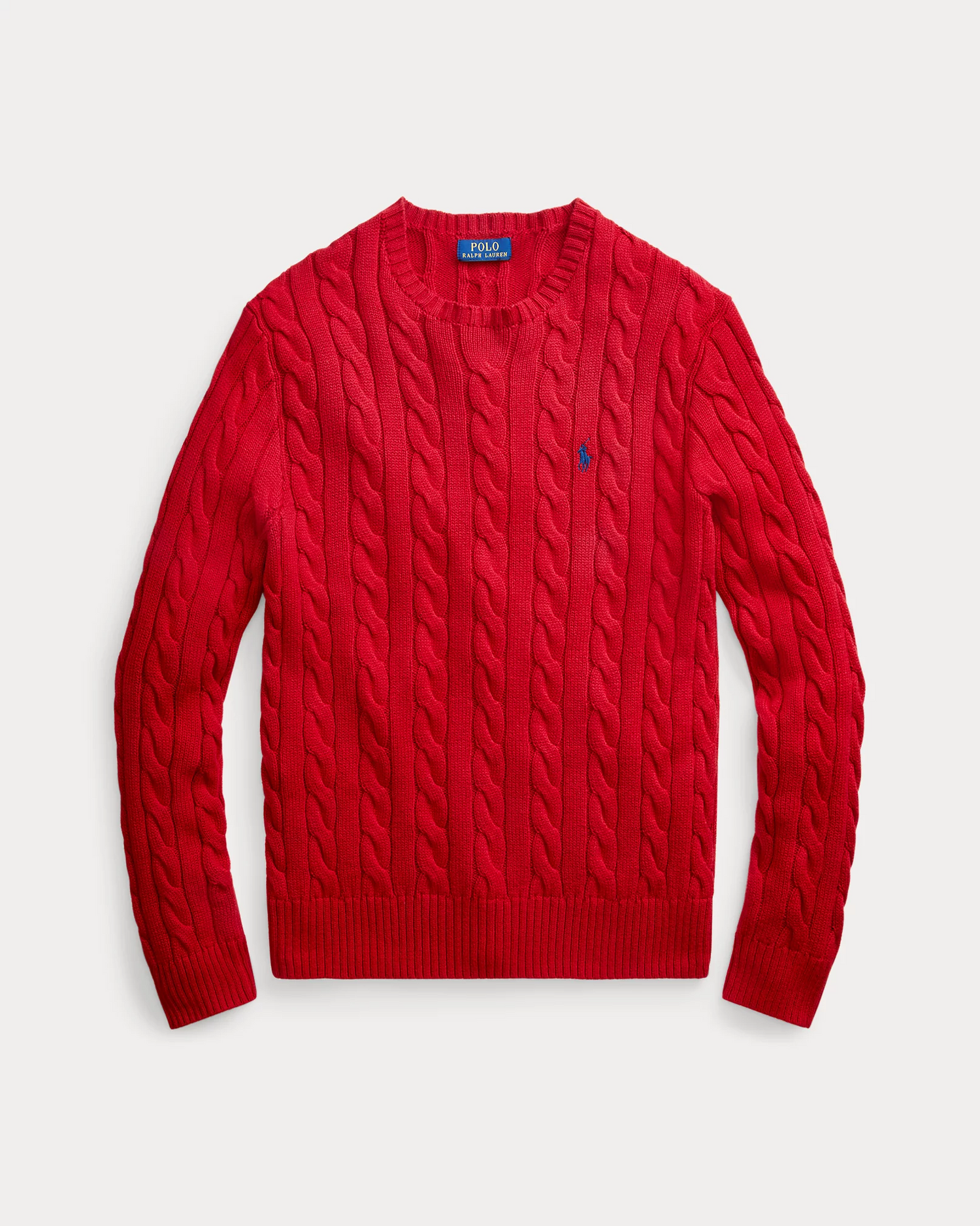 Pull en coton Torsadé Rouge