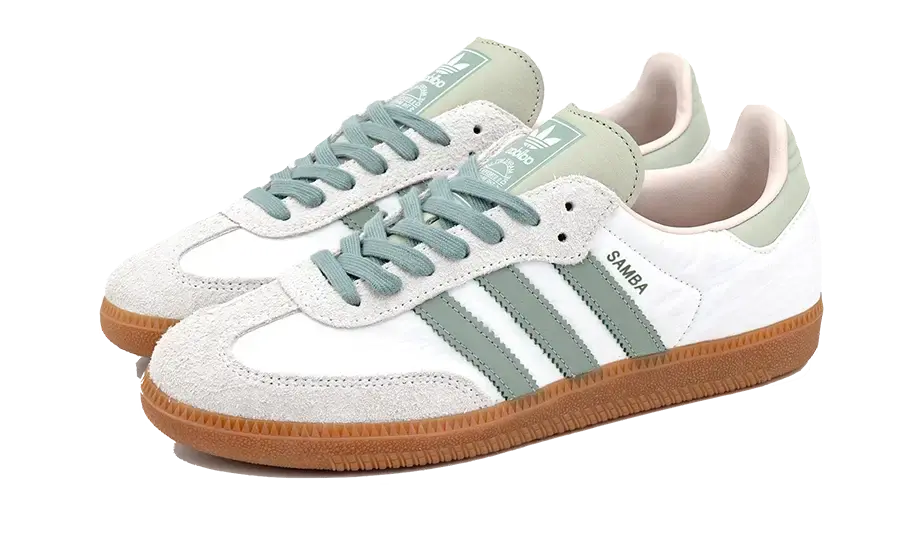 Adidas Samba OG Cloud White Silver Green Putty Mauve