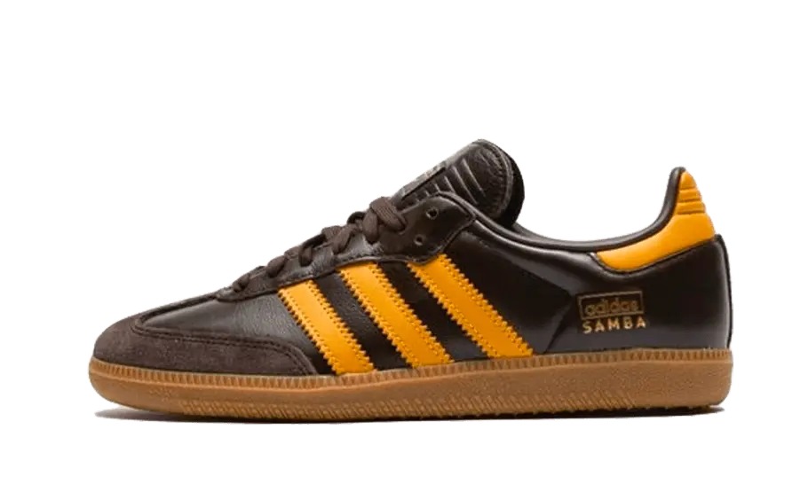 Adidas Samba OG Dark Brown Preloved Yellow