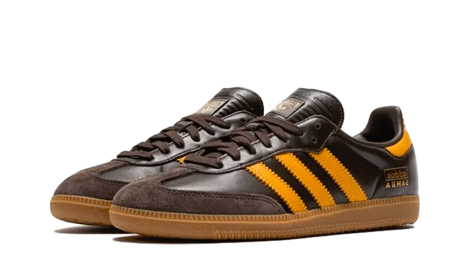 Adidas Samba OG Dark Brown Preloved Yellow