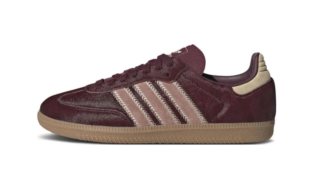Adidas Samba OG Maroon Sand Strata Pony