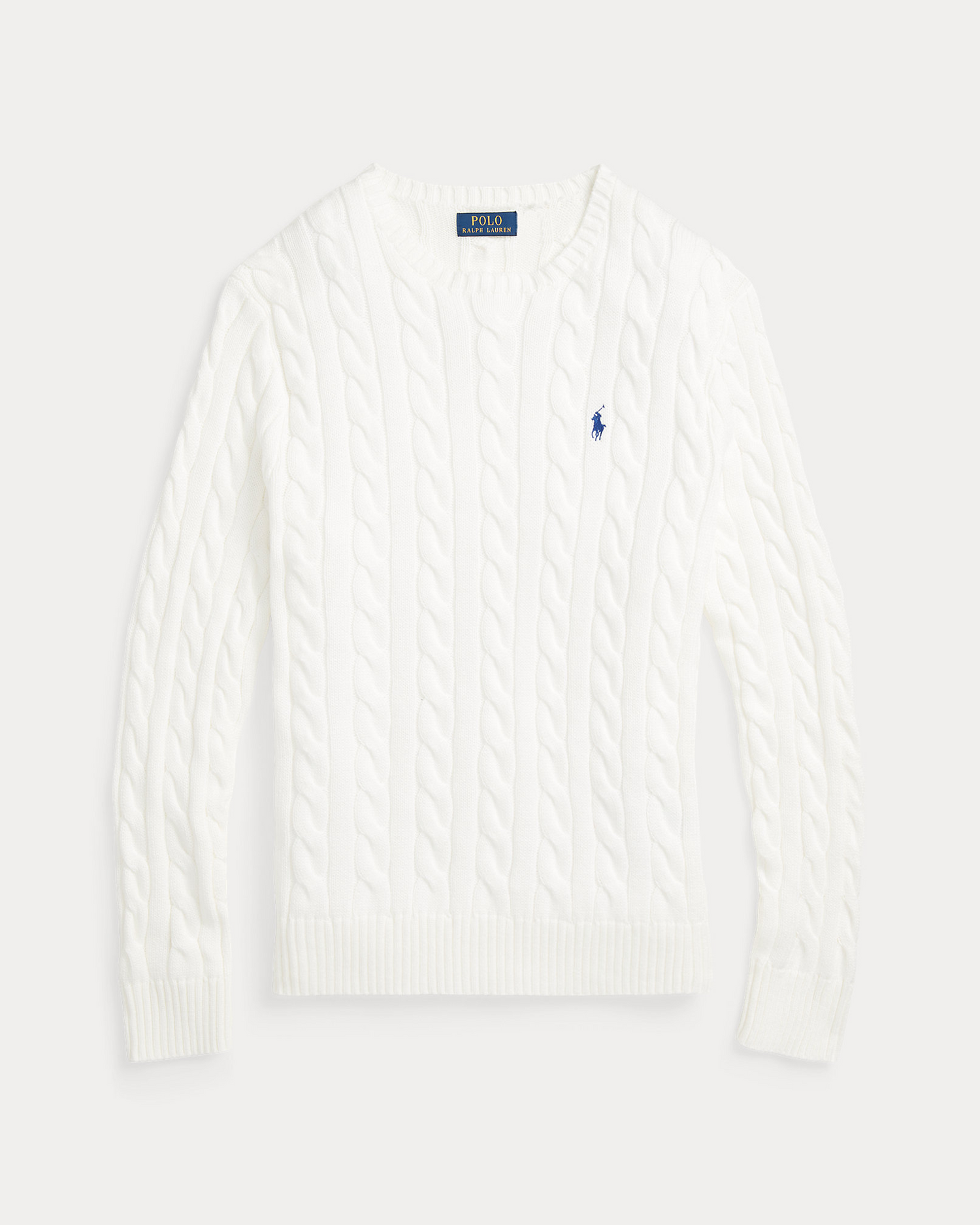 Pull en coton Torsadé Blanc